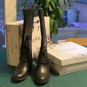 17”HIGH RAMPAGE BLACK BOOTS